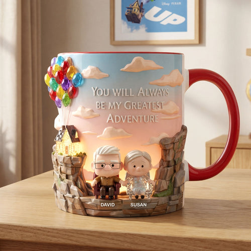 You Will Always Be My Greatest Adventure - Personalized Coffee Mug for Couples Coffee Mug PopCulturePrints