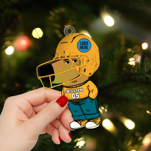 Load image into Gallery viewer, Custom American Football Fan Acrylic Ornament Ornament PopCulturePrints

