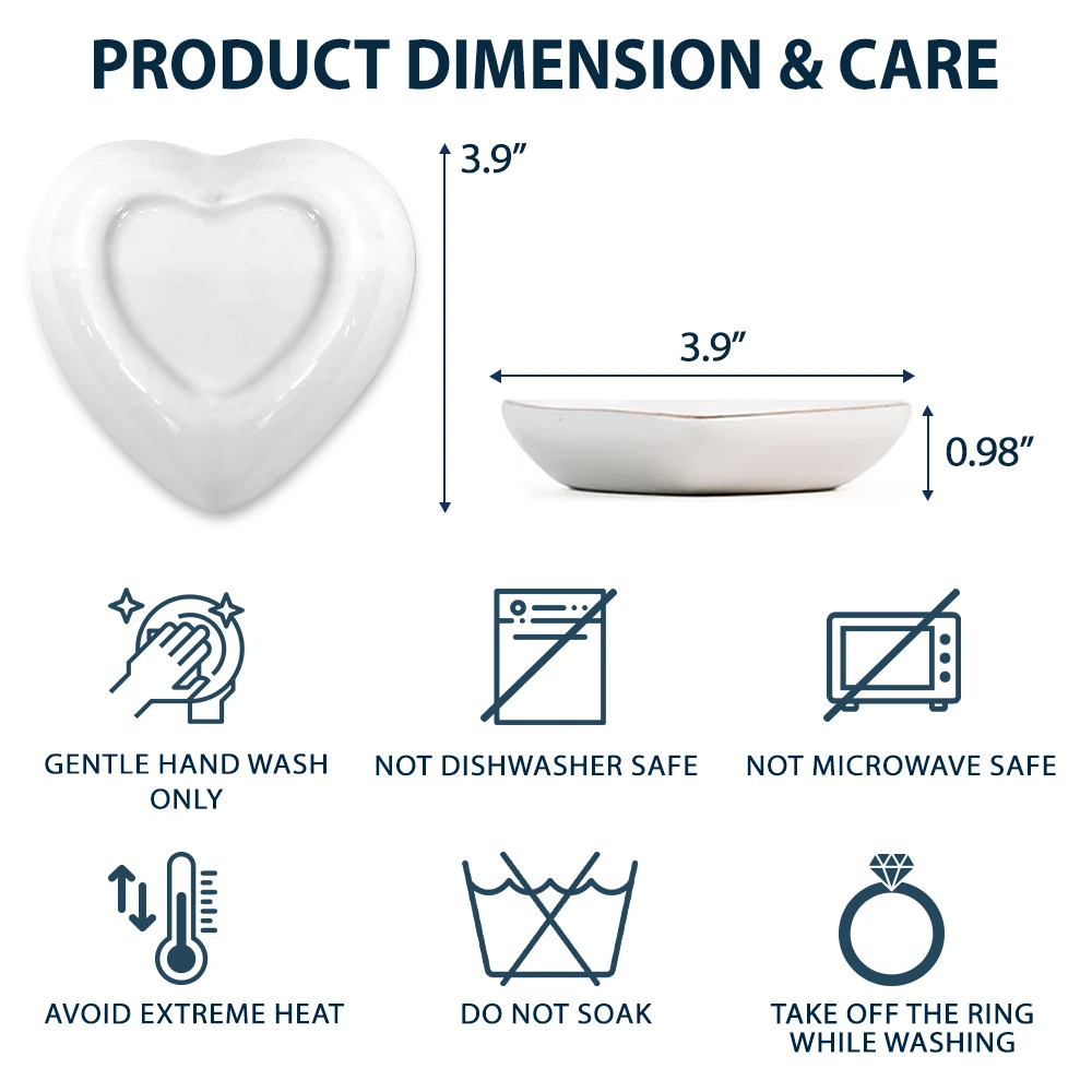 Mother & Daughter: A Bond That Can't Be Broken - Personalized Heart Ring Dish Ring Dish PopCulturePrints