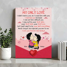 Load image into Gallery viewer, Personalized Cartoon Lovers Canvas Poster - My Only Love Poster &amp; Canvas PopCulturePrints

