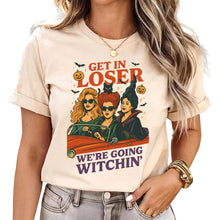 Load image into Gallery viewer, Get In Loser, We’re Going Witchin’ Vintage Shirt - Personalized Gift for Halloween Lovers Shirts PopCulturePrints

