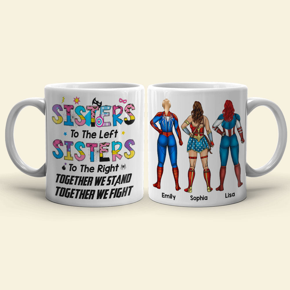 Hero Sisters Personalized Coffee Mug - Unique Gift for Superhero Fans Coffee Mug PopCulturePrints