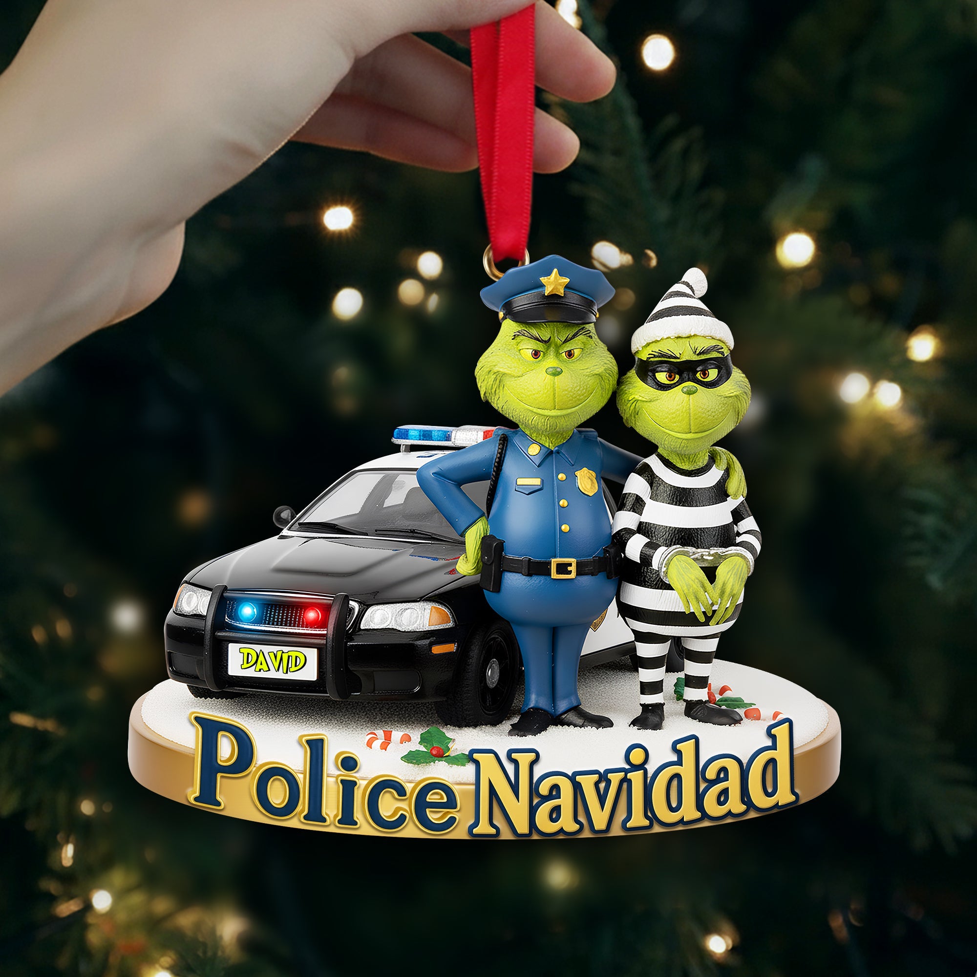 Personalized Police Ornament - A Unique Christmas Gift for Police Officers Ornament PopCulturePrints