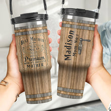 Load image into Gallery viewer, Best Mom Ever - Personalized Whiskey Barrel Tumbler for Mom, Grandma, and Loved Ones Tumbler Cup PopCulturePrints
