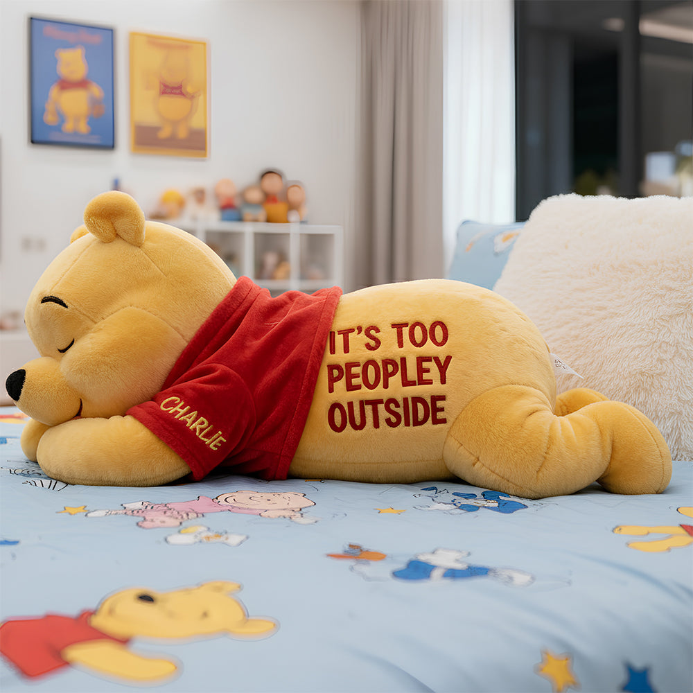 “It’s Too Peopley Outside” - Cute Lazy Pillow - Personalized Gift for Introverts and Couch Potatoes Pillow PopCulturePrints