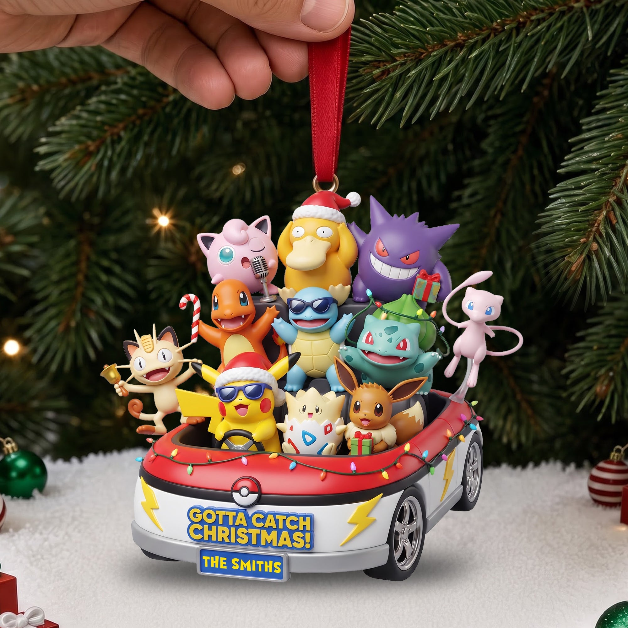 Gotta Catch Christmas Ornament - Personalized Gifts for Pokemon Fans