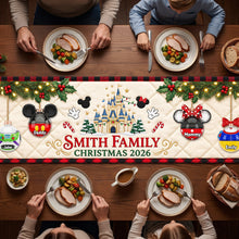 Load image into Gallery viewer, Bring Joy to Your Festivities – Personalized Christmas Family Bubble Quilted Table Runner - A Unique Gift for Family &amp; Friends Quilted Table Runner PopCulturePrints
