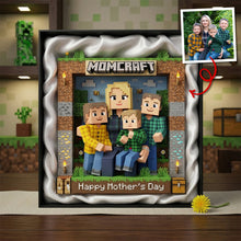 Load image into Gallery viewer, "Celebrate Mom's Love with Our Personalized Pixel Mom &amp; Mini Crew Acrylic Plaque" - Custom Photo Gift for Mom and Grandma Shaped Plaques PopCulturePrints
