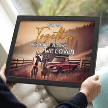 Load image into Gallery viewer, Personalized Deer Couple Canvas Print - Together We Built a Life We Loved Poster &amp; Canvas PopCulturePrints
