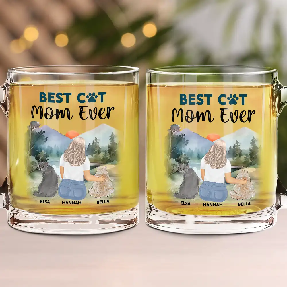 A Bond That Can't Be Broken - Personalized Glass Mug for Cat Lovers Glass Mug PopCulturePrints