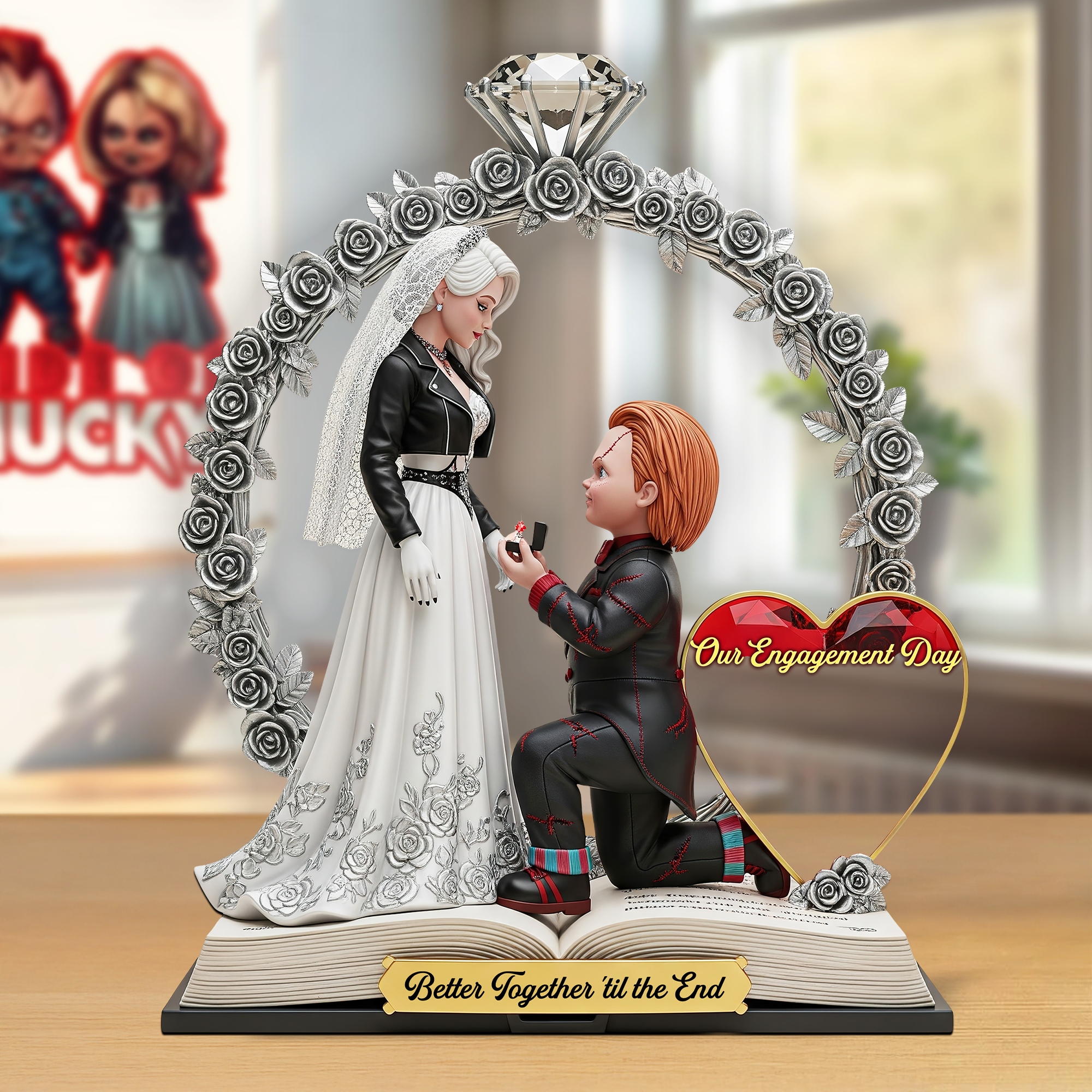 Better Together 'til the End - Personalized Anniversary Acrylic Plaque - Unique Gift for Couples Shaped Plaques PopCulturePrints