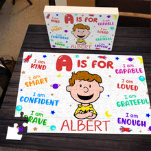 Load image into Gallery viewer, Personalized Inspirational Kids Jigsaw Puzzle - Custom Name Puzzle
