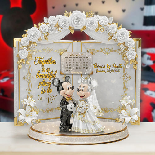 Together Is a Beautiful Place to Be - Personalized Forever Love Acrylic Plaque for Couples Shaped Plaques PopCulturePrints