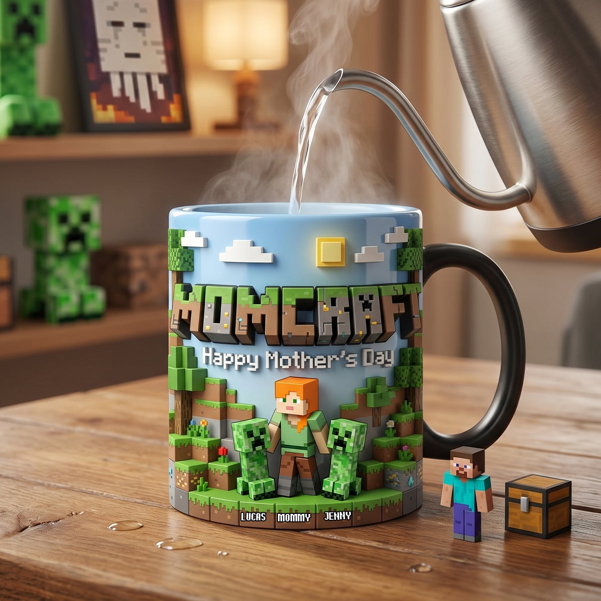 Momcraft: Celebrate Your Unique Journey - Personalized Magic Mug for Moms and Grandmothers Coffee Mug PopCulturePrints