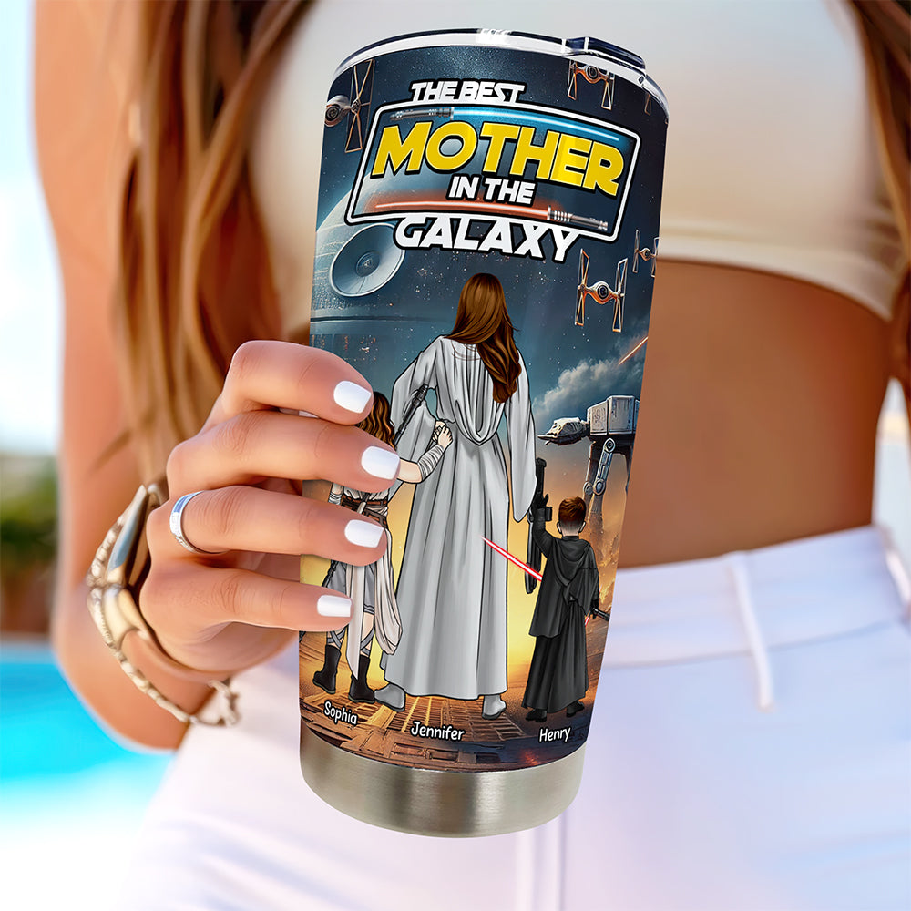 The Best Mother in the Galaxy - Personalized Tumbler for Mom Tumbler Cup PopCulturePrints