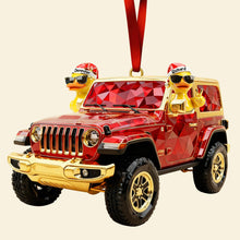Load image into Gallery viewer, Jolly Off-road Ride With Duck Gang - Personalized Gift for Adventure Enthusiasts Ornament PopCulturePrints
