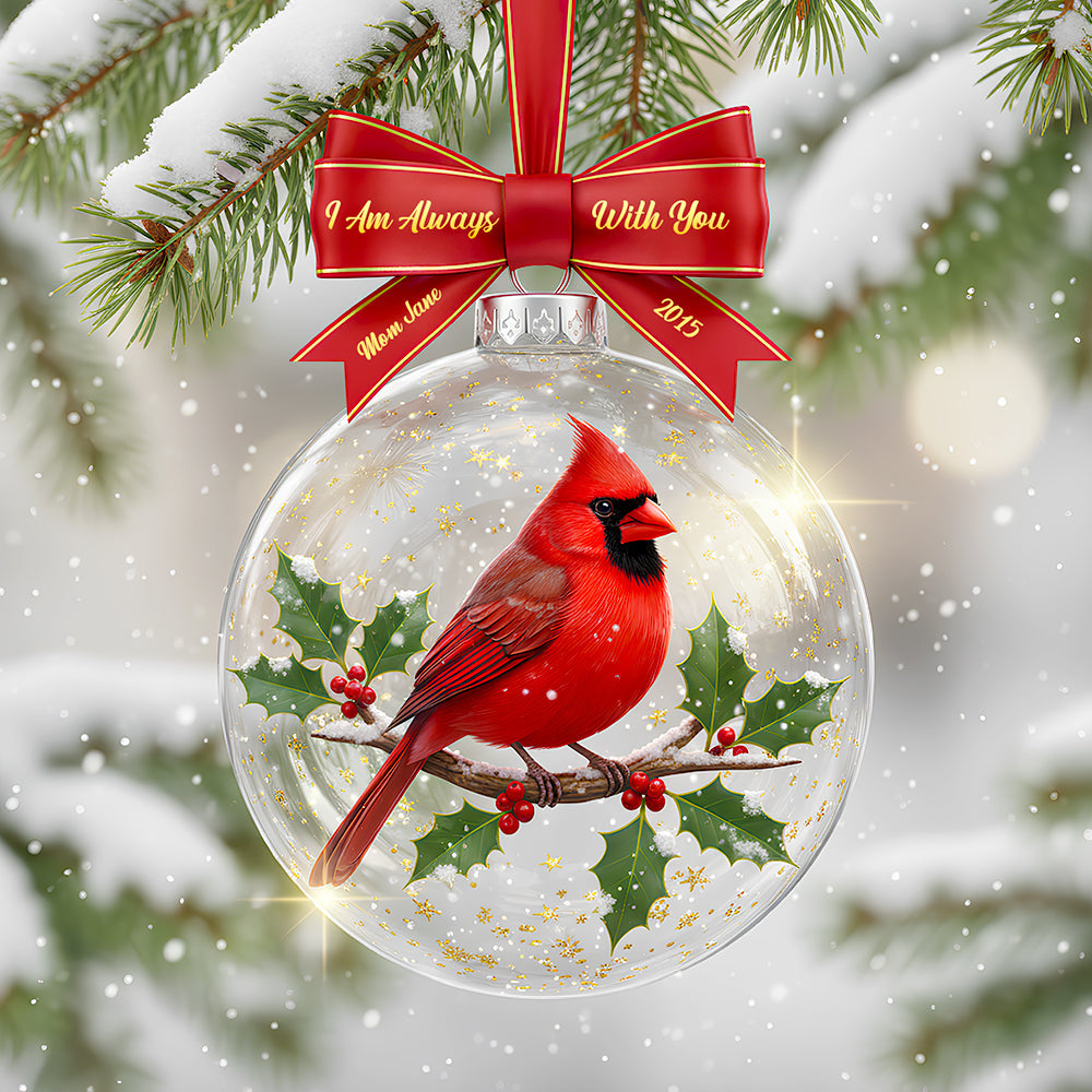 I Am Always With You – Personalized Cardinal Christmas Ornament Ornament PopCulturePrints