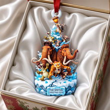 Load image into Gallery viewer, “Celebrate the Prehistoric Joy!” - Wonderful Prehistoric World Acrylic Ornament - Personalized Christmas Gift
