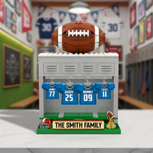 Load image into Gallery viewer, “Celebrate Family, Celebrate Football” - Personalized Football Family Plaque - Custom Gift for Parents, Children, Fans Shaped Plaques PopCulturePrints
