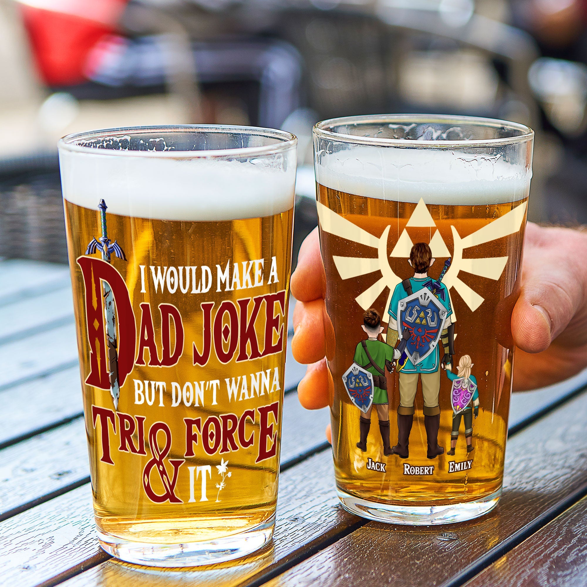 Personalized Dad Joke Beer Glass - Legend Theme Beer Glasses PopCulturePrints