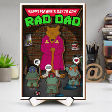 Load image into Gallery viewer, Rad Dad Personalized Wood Sign - Cool Father&#39;s Day Gift Wood Sign PopCulturePrints

