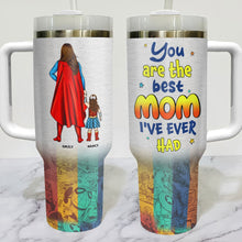 Load image into Gallery viewer, Super Mom Personalized Tumbler Gift for Mother&#39;s Day Tumbler Cup PopCulturePrints
