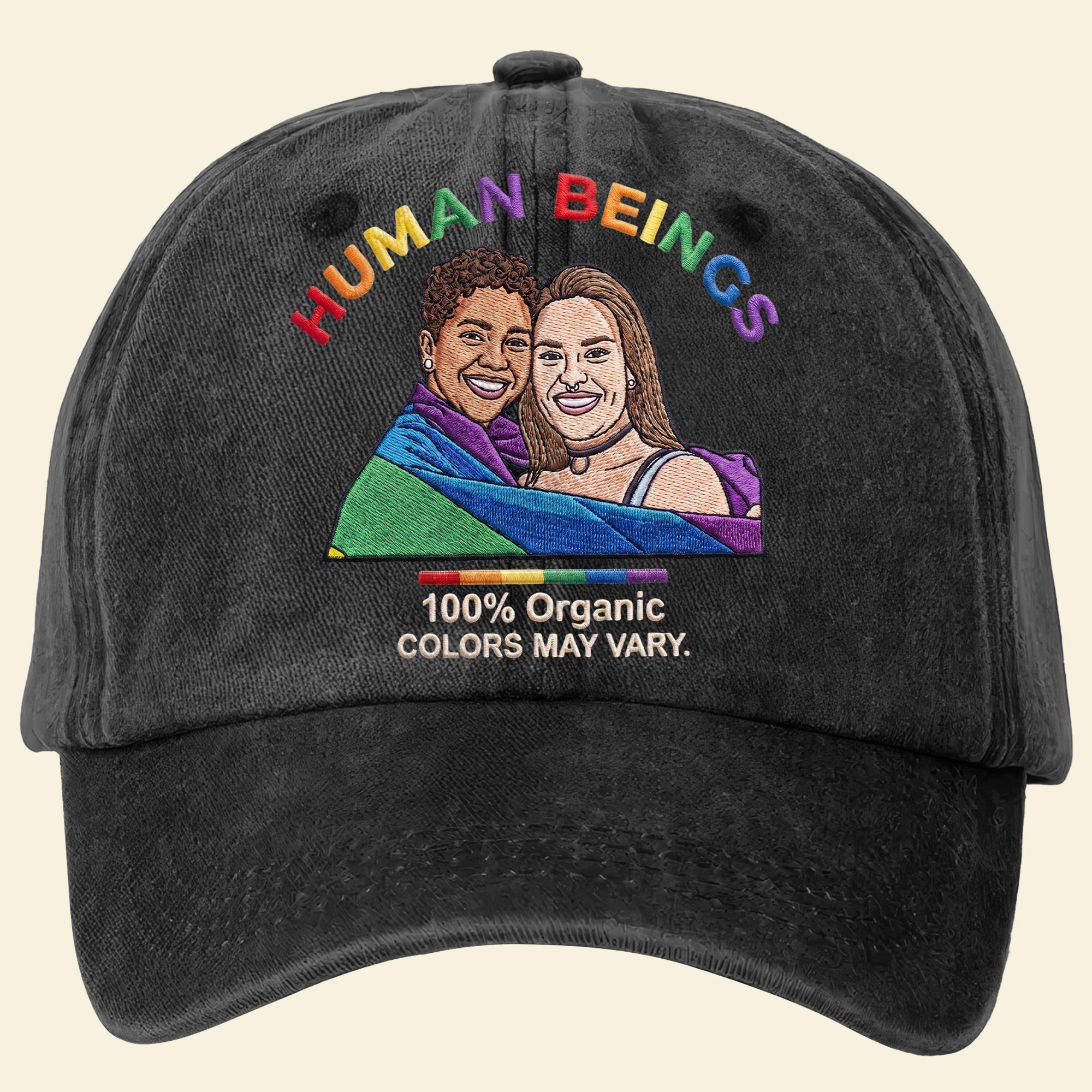 "Celebrate Forever Love with Every Cap" - Custom Photo Wash Cap - Gift for LGBTQ+ Friends and Family Caps PopCulturePrints