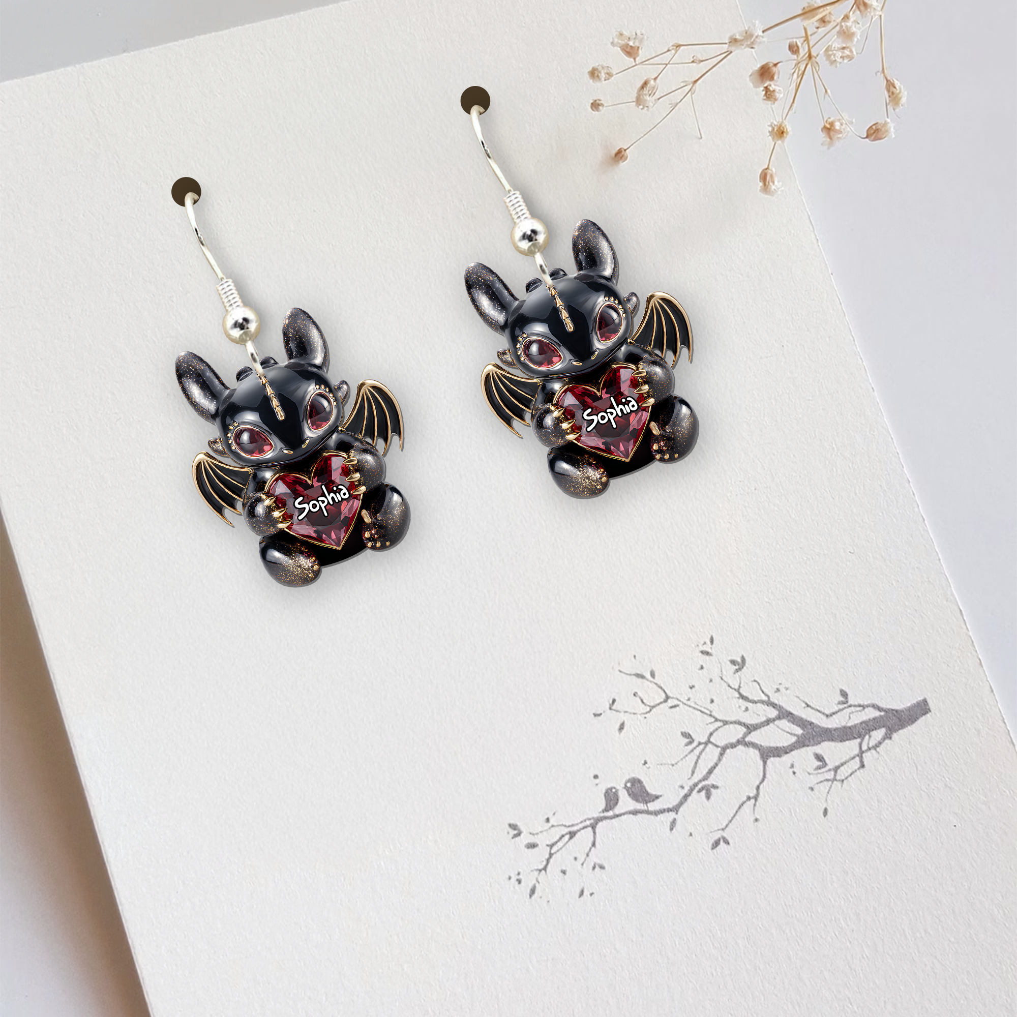 “Embrace Your Fantasies” - Personalized Movie Fans Acrylic Earrings - Unique Gifts for Fantasy Creature Lovers Earrings PopCulturePrints