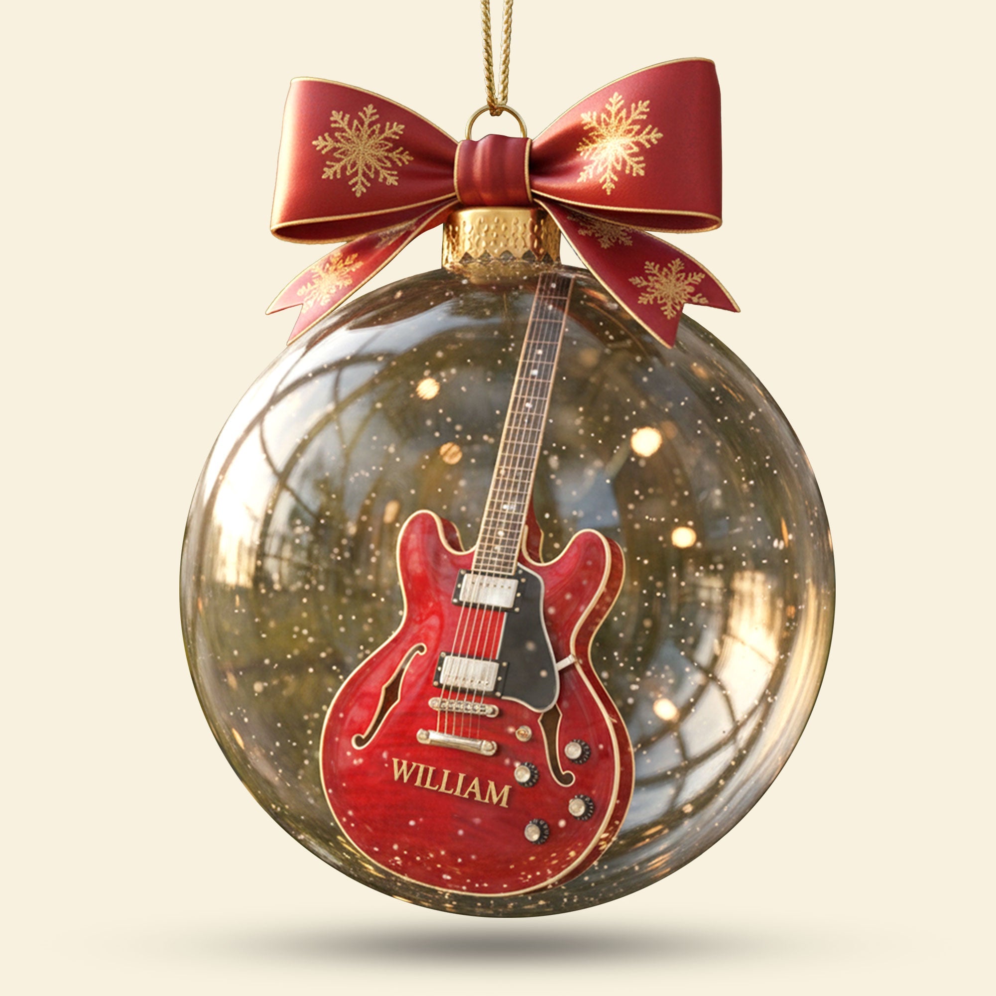 "Make Your Holidays Extra Special with a Personal Touch" - Personalized Dreams Keepsake Christmas Ornament - Unique Gift for Music Lovers, Friends, and Family Ornament PopCulturePrints