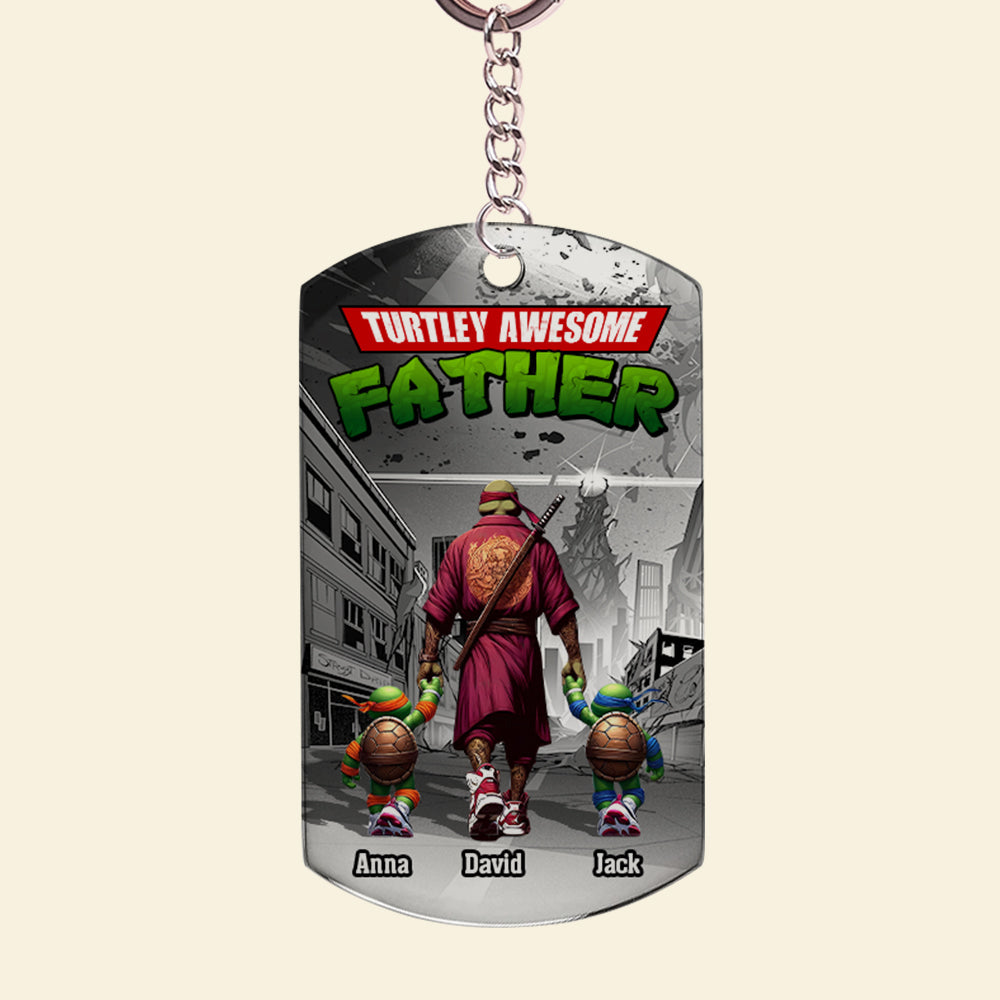 Custom Ninja Turtle Dad Keychain Keychains PopCulturePrints