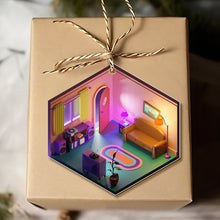 Load image into Gallery viewer, Custom Movie Lover Christmas Ornament - Isometric Room Design Ornament PopCulturePrints
