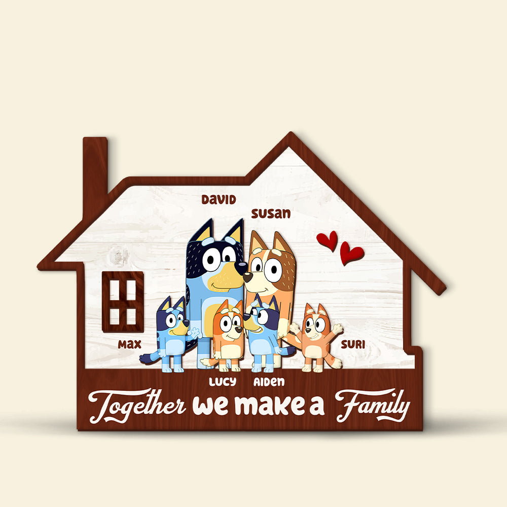 Custom Family Wooden Sign - House Design Wood Sign PopCulturePrints