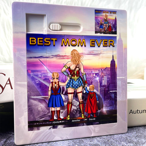 Best Mom Ever - Personalized Sliding Puzzle Gift for Mom, Grandma & More Sliding Puzzle PopCulturePrints