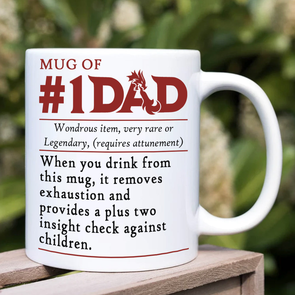 Personalized #1 Dad Adventurer Mug - Father's Day Special Coffee Mug PopCulturePrints