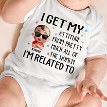 Load image into Gallery viewer, I Get My Attitude - Personalized Baby Onesie for Cool Babies Baby Onesie PopCulturePrints
