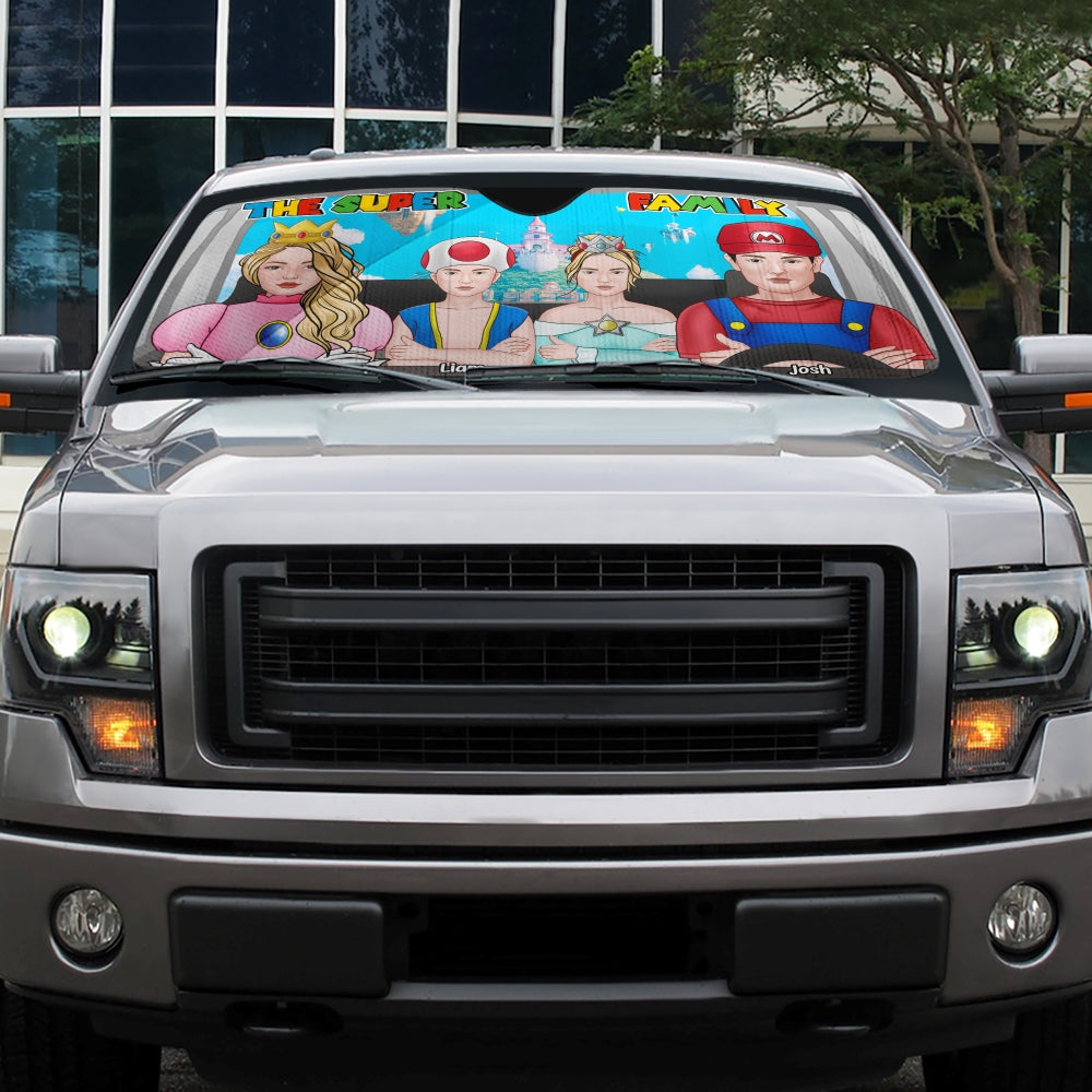 Custom Super Family Windshield Sunshade Doormat PopCulturePrints