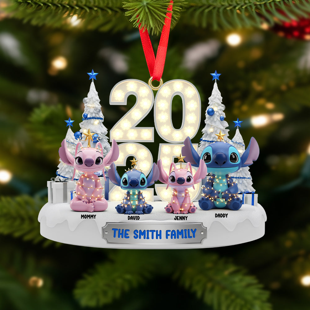 "Celebrate Family Togetherness with Our Personalized 2025 Christmas Ornament - Custom Gift for All Family Members" Ornament PopCulturePrints