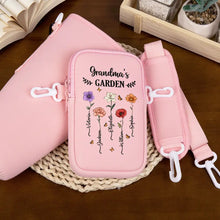 Load image into Gallery viewer, “In Grandma’s Garden” - Personalized Bottle Carrier Bag - Custom Gift for Grandma, Mom, and Loved Ones Bottle Carrier Bag PopCulturePrints
