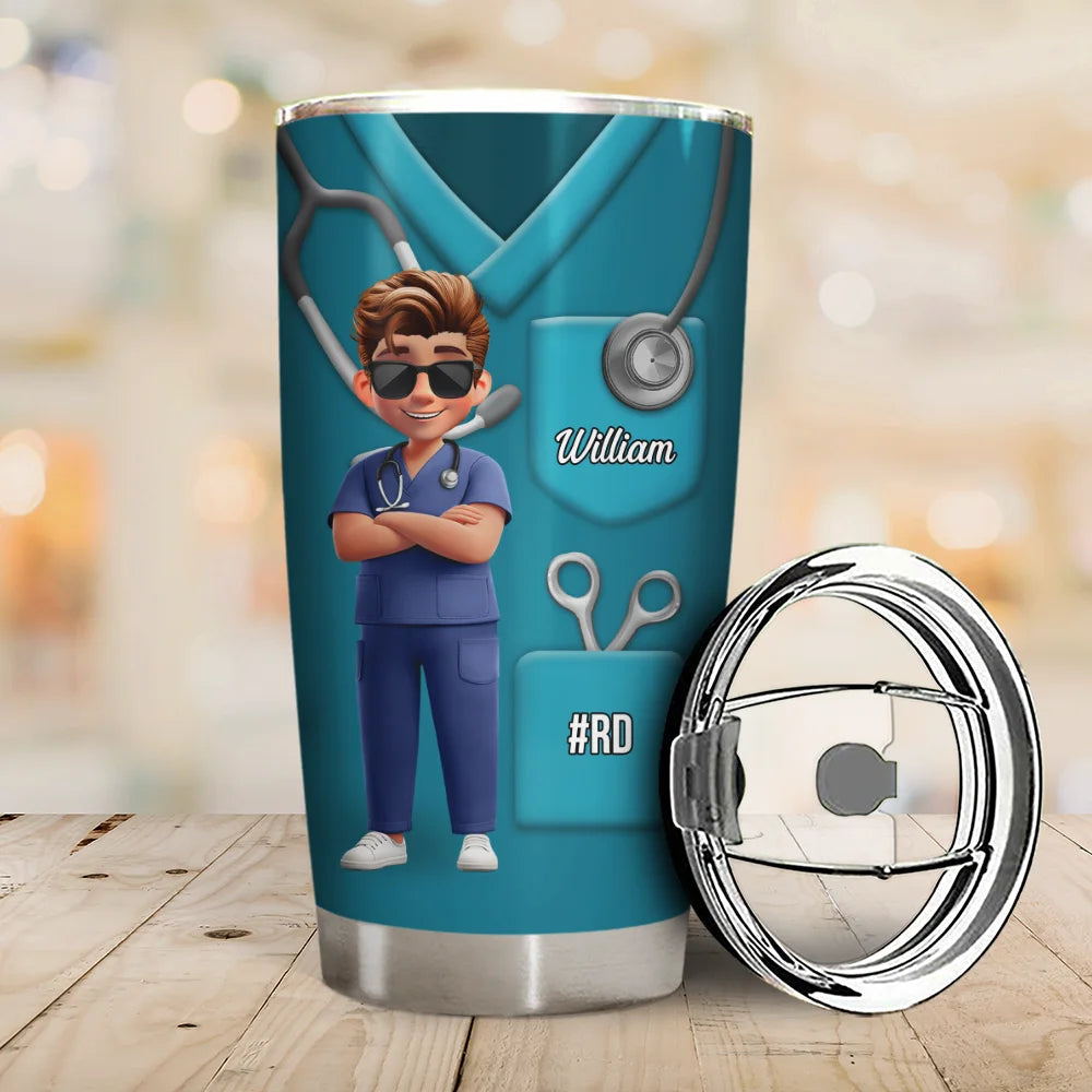 Nurse Nutrition Facts Tumbler - Personalized Gift for Healthcare Heroes Tumbler PopCulturePrints