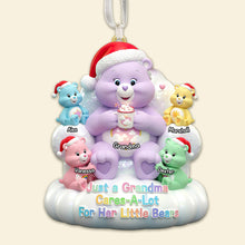 Load image into Gallery viewer, Just a Grandma Cares-A-Lot - Personalized Christmas Ornament for Grandma Ornament PopCulturePrints
