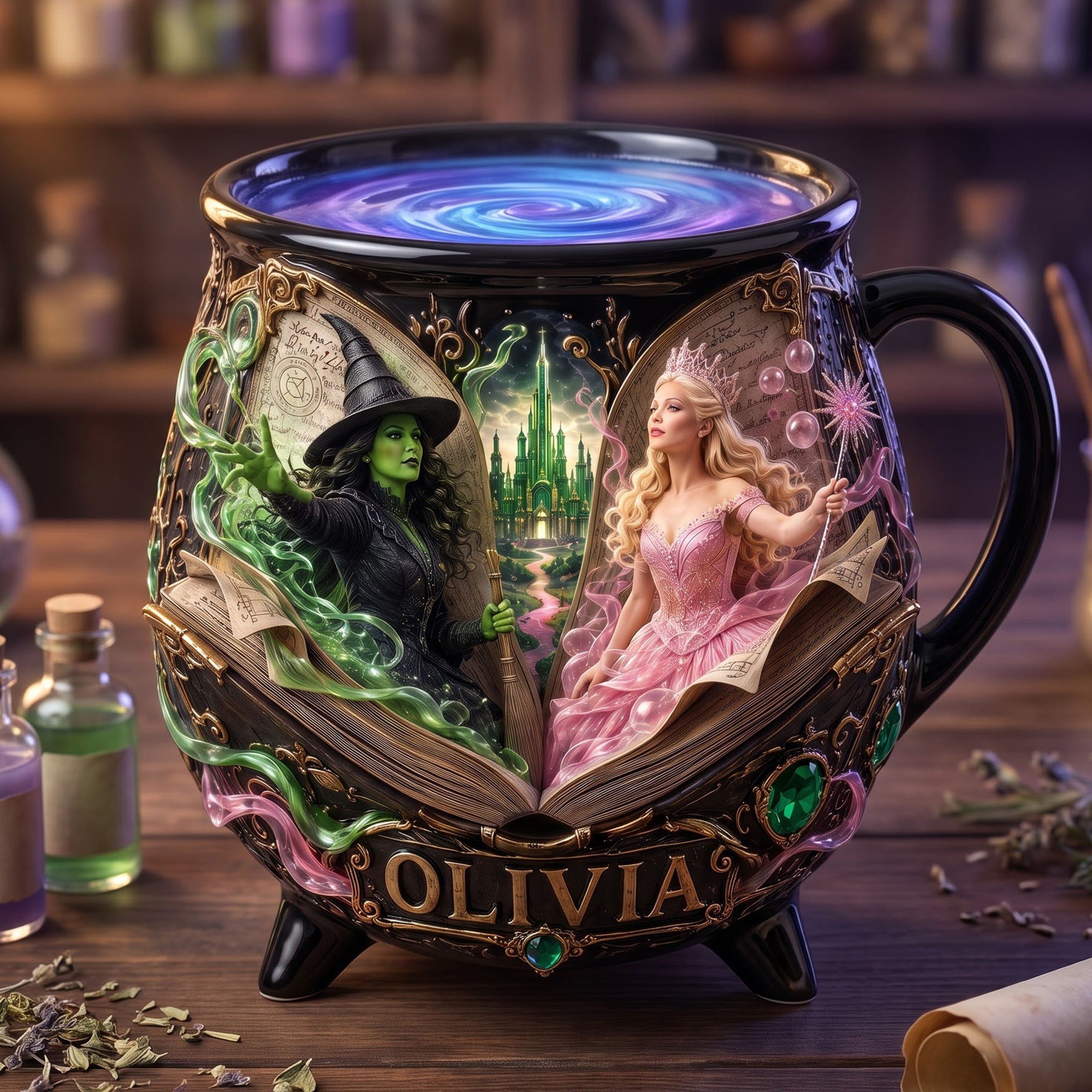 Boo To You Garden Lamp - Personalized Halloween Gift for Spooky Nights Cauldron Mug PopCulturePrints