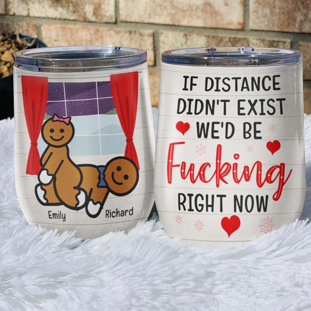 Naughty and Nice Personalized Wine Tumbler - Fun Valentine's Day and Christmas Gift for Couples Wine Tumbler PopCulturePrints