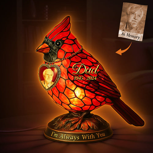 I'm Always With You - Memorial Custom Photo Acrylic Light Box - Personalized Gifts for Dad Light Box PopCulturePrints