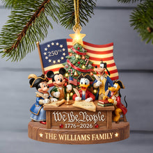 Load image into Gallery viewer, "Celebrate Freedom with Family - Personalized USA 250th Anniversary Ornament"
