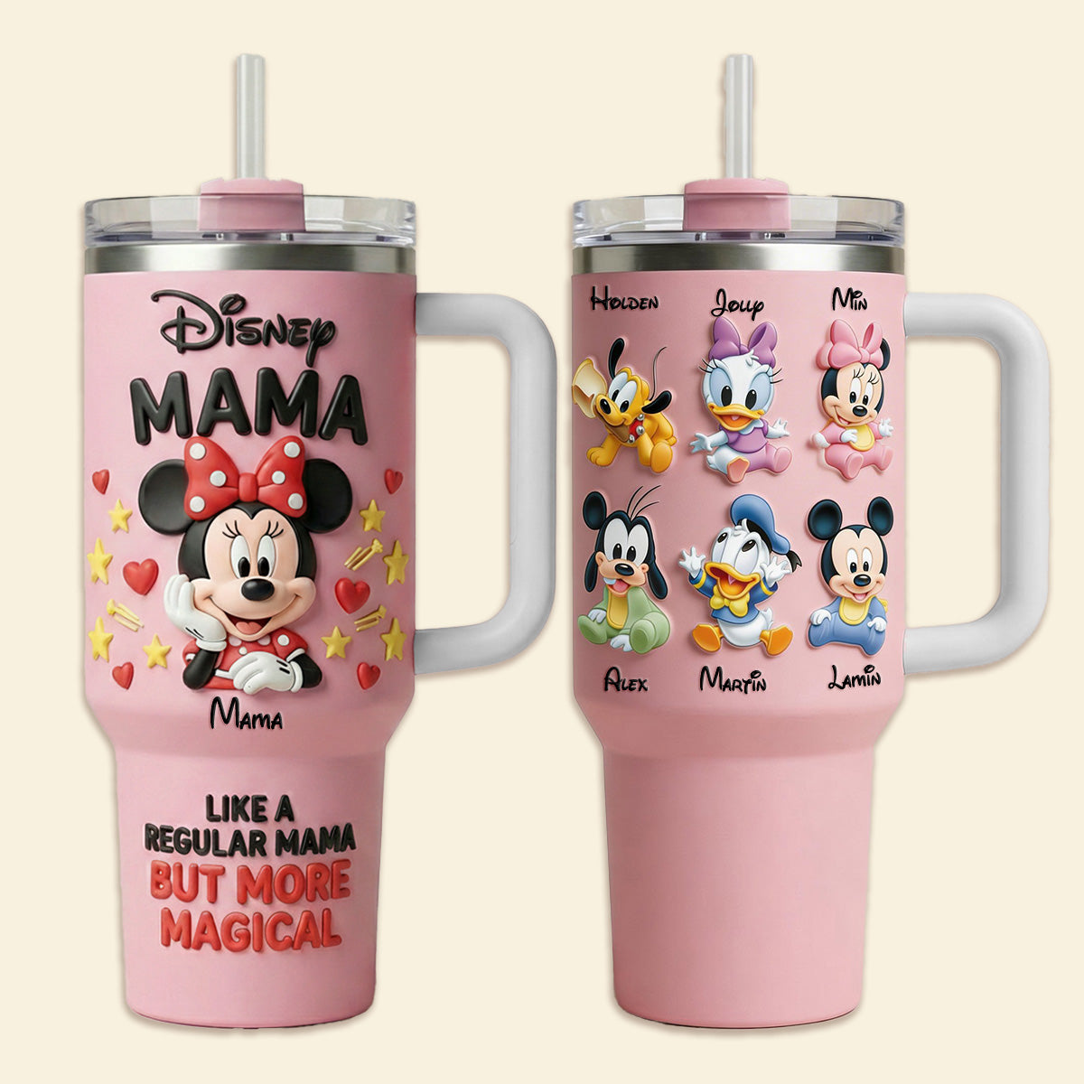 “Like a Regular Mama, But More Magical” - Magical Mama Tumbler Handle, Personalized Gift for Mom, Grandma & Loved Ones Tumbler Cup PopCulturePrints