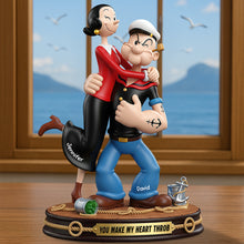 Load image into Gallery viewer, You Make My Heart Throb - Funny Couple Acrylic Plaque - Personalized Gift for Loved Ones Shaped Plaques PopCulturePrints
