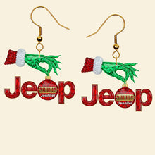Load image into Gallery viewer, Christmas Adventure Acrylic Earrings - Personalized Gifts for Off-Road Lovers Earrings PopCulturePrints
