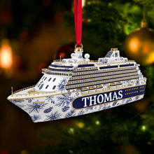 Load image into Gallery viewer, Sail Away with Personalized Charm - Road Trip Cruising Ornament - Custom Gifts for Cruising Lovers Ornament PopCulturePrints
