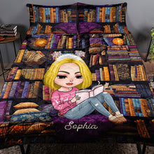 Load image into Gallery viewer, Personalized Cozy Reading Nook Quilt Bed Set Blanket PopCulturePrints
