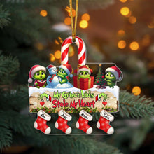 Load image into Gallery viewer, Personalized Christmas Ornament for Grandma - Green Monster Kids
